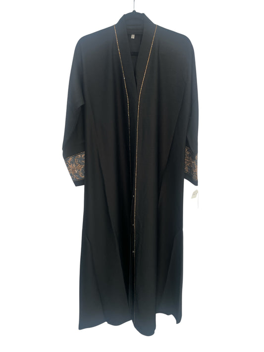 black open abaya with embezzlement