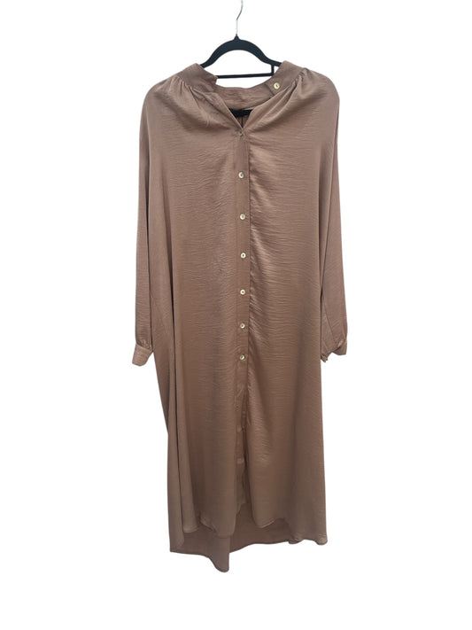 purple button up dress