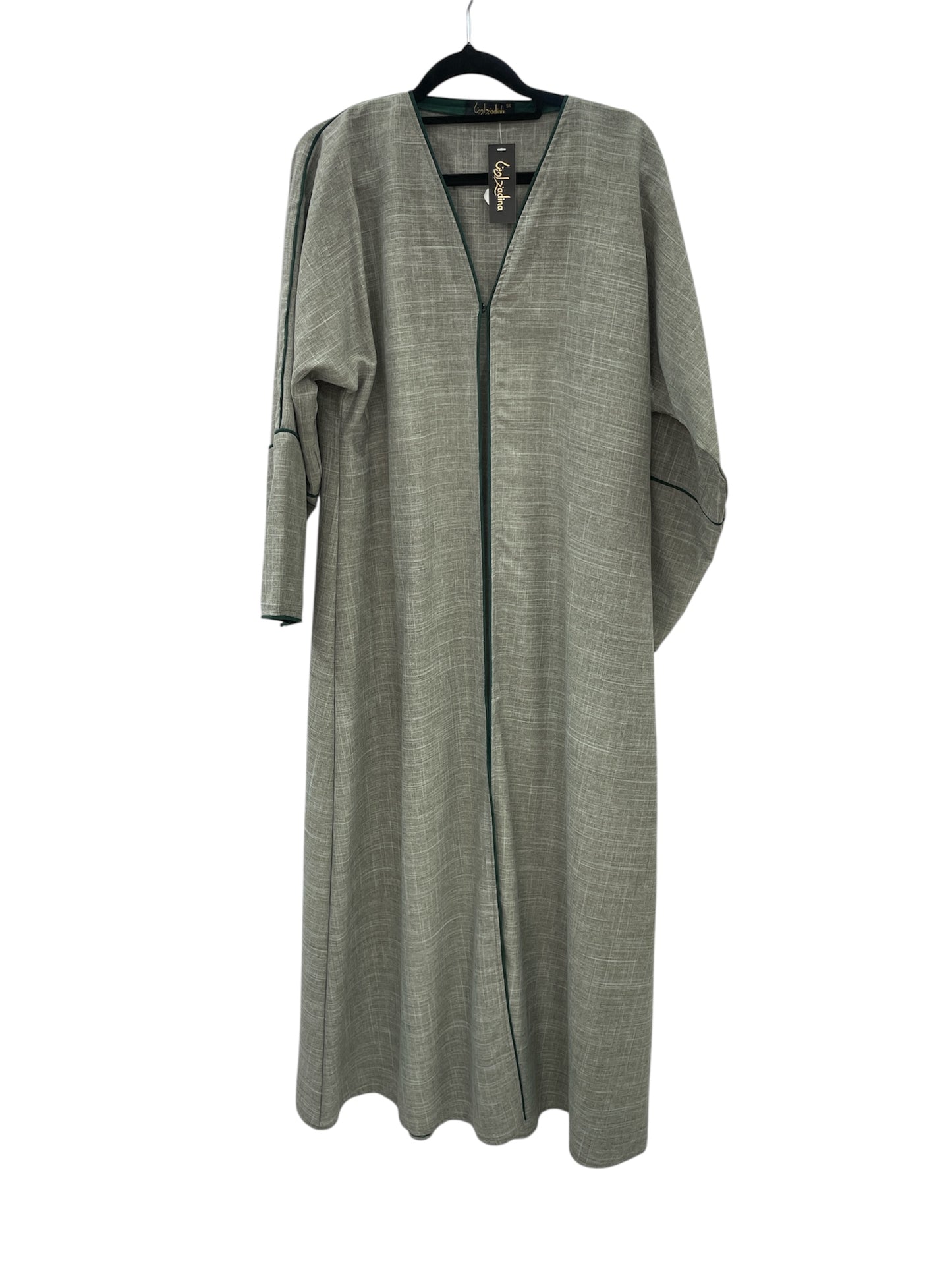 green linen abaya