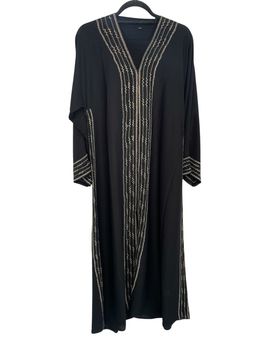 Elegant Black Embroidered Abaya – Sizes 52 & 54