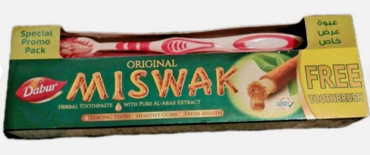 Dabur Miswak Herbal Toothpaste – Natural Oral Care with Al-Arak Extract75/190