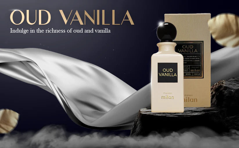 Oud Vanilla by Maison Milan Vanilla Amber Fragrance Perfume Spray for Men & Women 90ml
