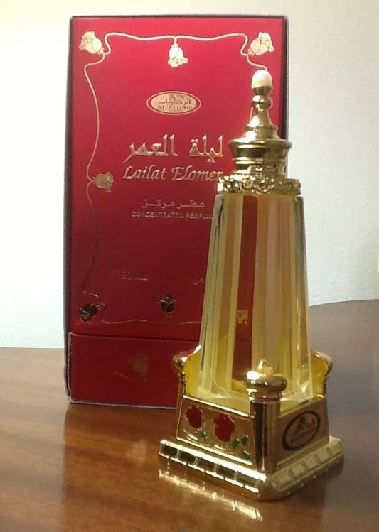 Lailat Elomer | 20ml By Al Rehab | sweet spicy Concentrated Perfume oil Attar - Alcohol Free