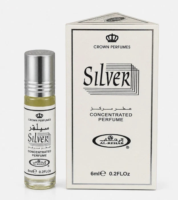 Silver Concentrated perfume- Attar perfume oil roll on 6ml