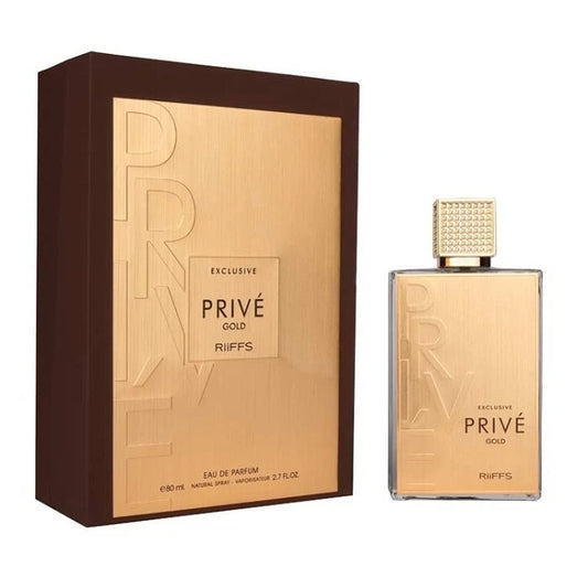 Exclusive Prive Gold By Riiffs 80ml Eau De Parfum Unisex Perfume Gift Fragrance