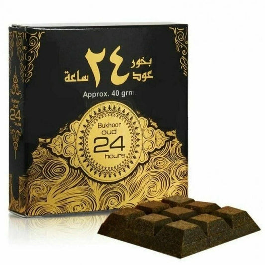 Oud 24 Hours Bakhoor Incense by Ard Al Zaafran 40gm Bakur Home Fragrance Oudh