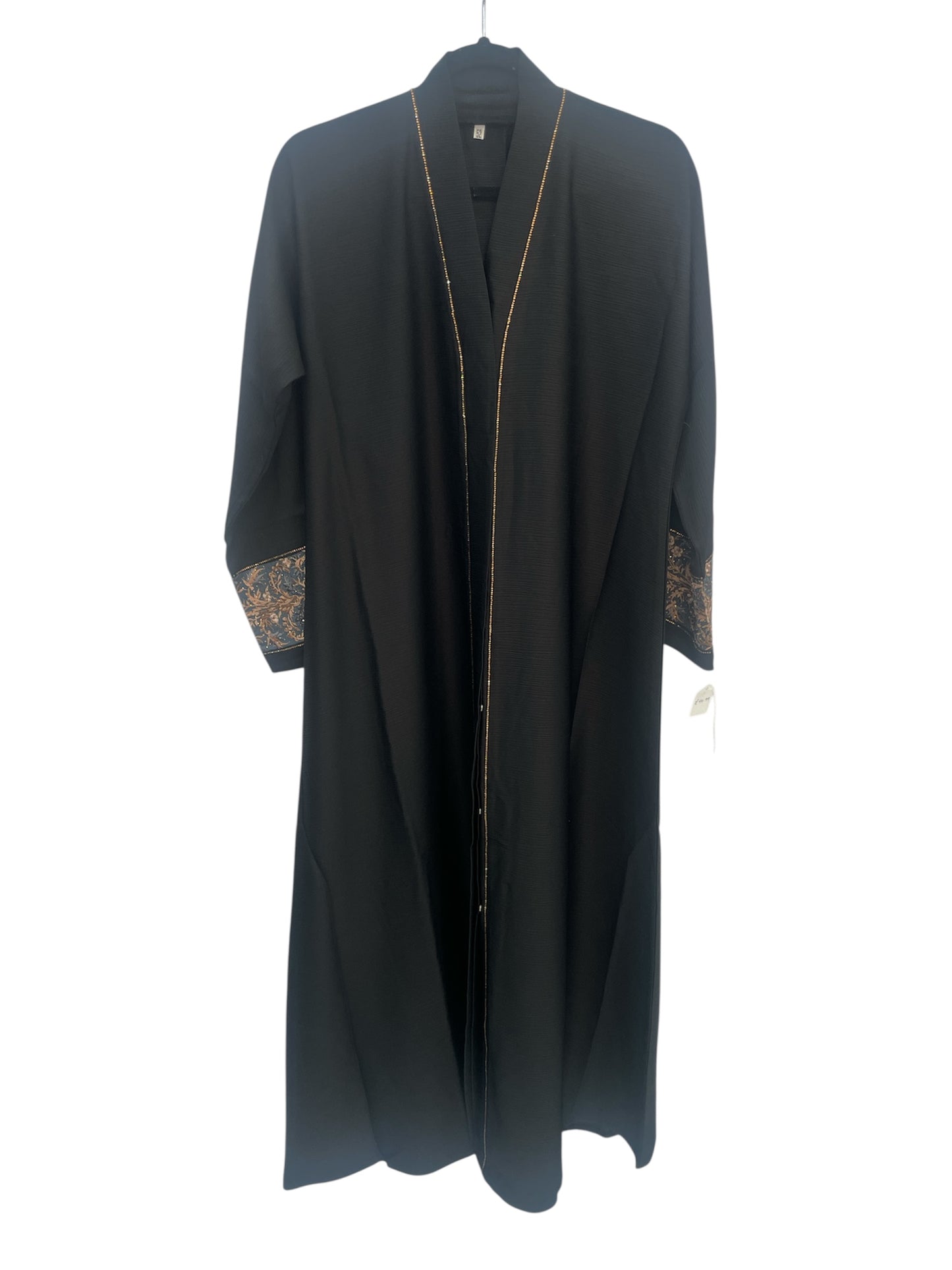 black open abaya with embezzlement