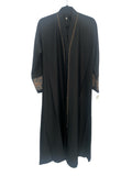 black open abaya with embezzlement