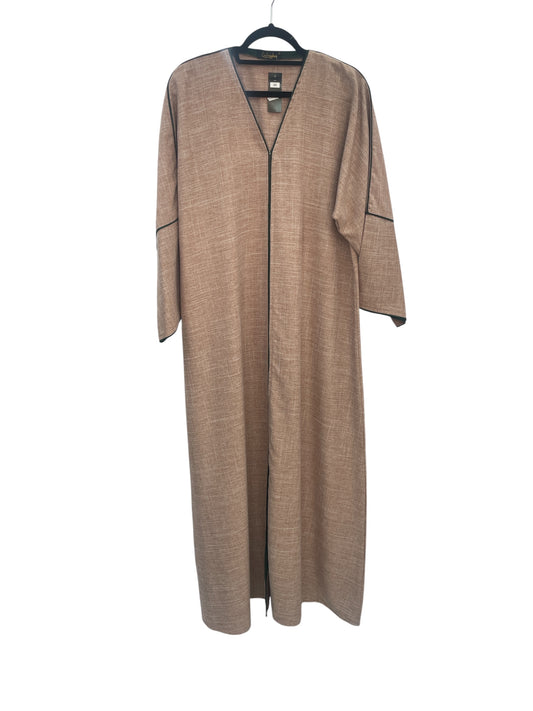 pink linen abaya