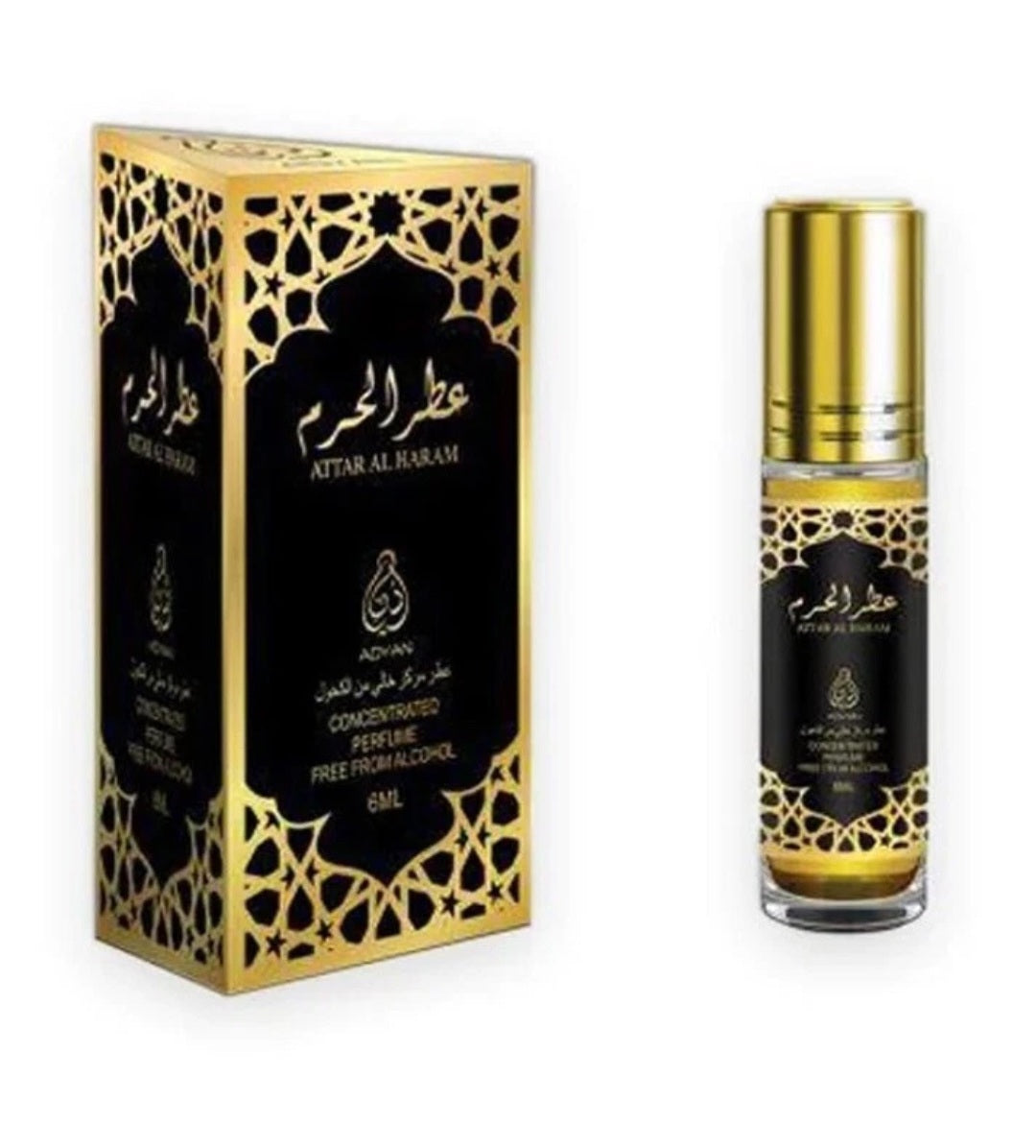 Adyan 6ml Perfume Oil Attar Al Haram Roll On Single Bottle Spicy Wood Amber Musk