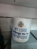 "My Lord, increase me in knowledge" Islamic mug