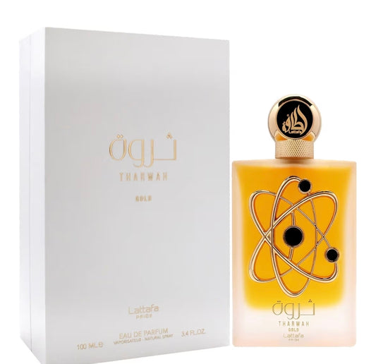 Lattafa Pride Tharwah Gold Eau De Parfum 100ml | Unisex Arabian Perfume