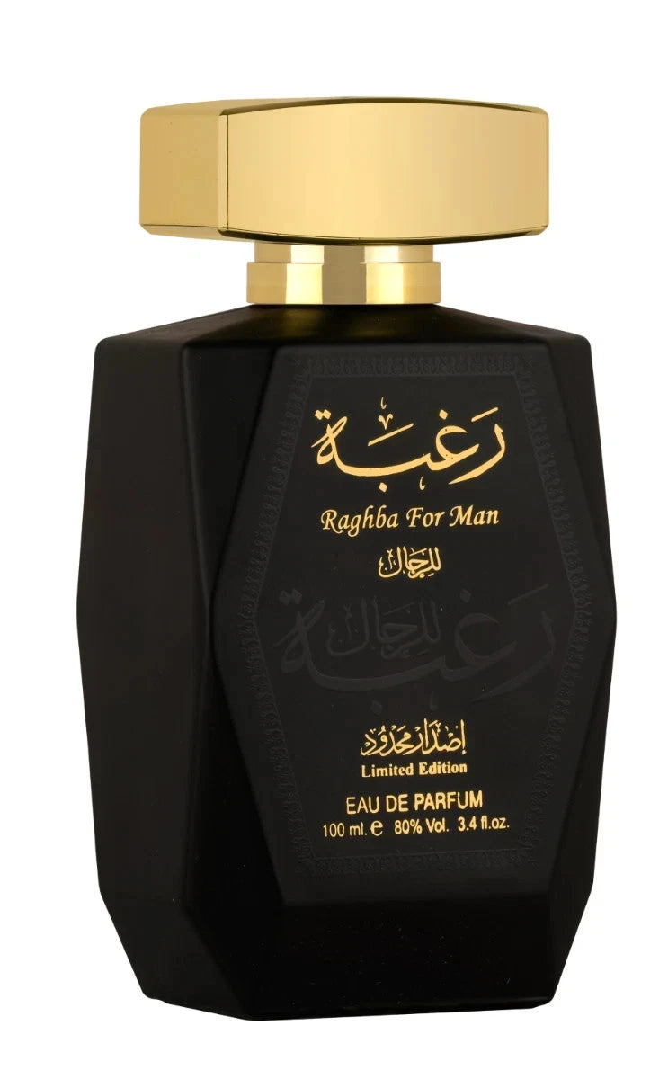 Raghba For Man By Lattafa Eau De Parfum Natural Perfume Spray 100ML + Free Deo